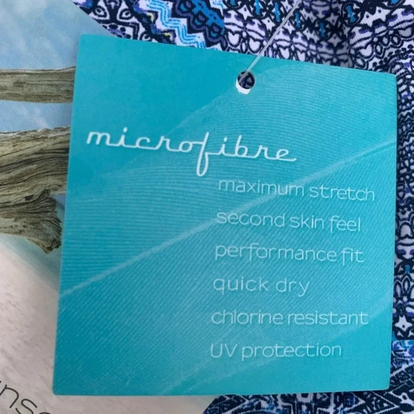 NWT Sunseeker Swimwear One Piece Printed Modest Swimsuit with attached skirt - Picture 9 of 13